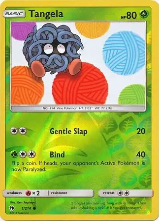 Lost Thunder Tangela #1/214 reverse holo